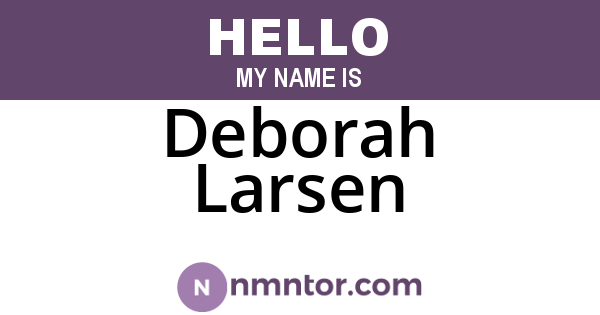 Deborah Larsen