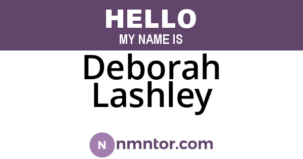 Deborah Lashley