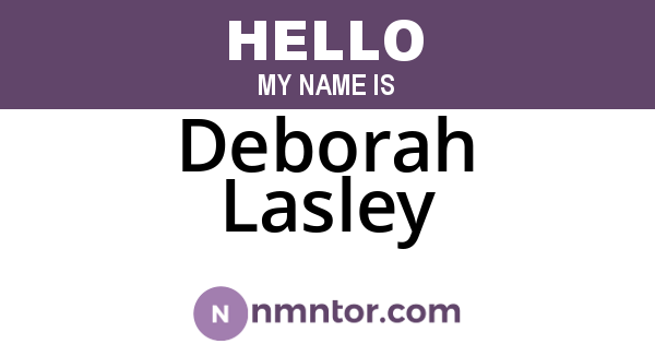 Deborah Lasley