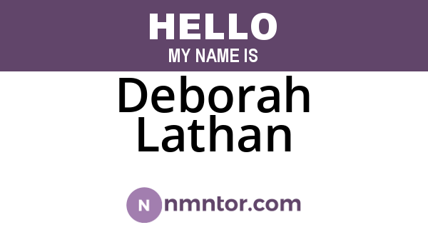 Deborah Lathan