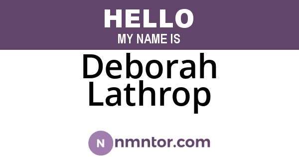 Deborah Lathrop