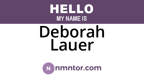 Deborah Lauer