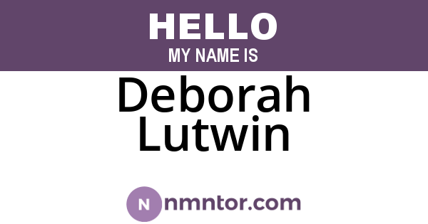 Deborah Lutwin