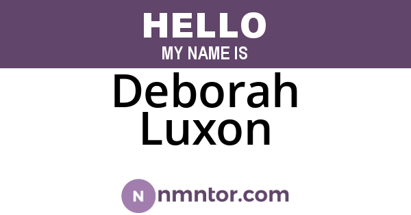 Deborah Luxon