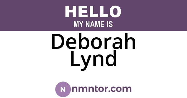 Deborah Lynd