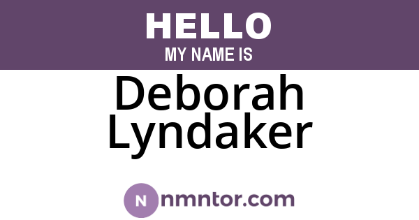 Deborah Lyndaker