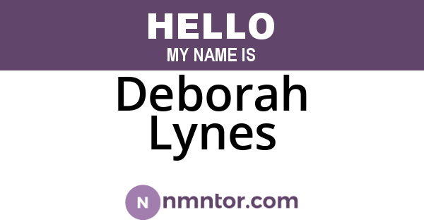 Deborah Lynes