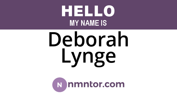 Deborah Lynge