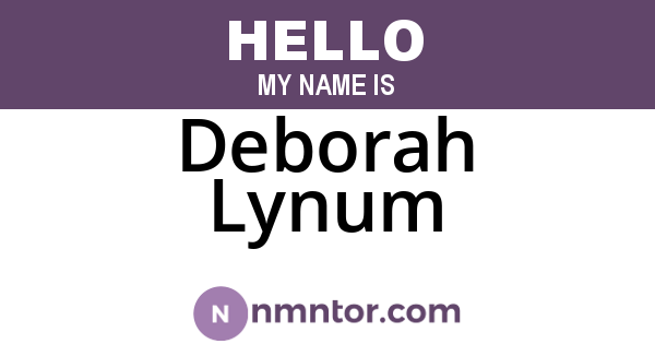 Deborah Lynum