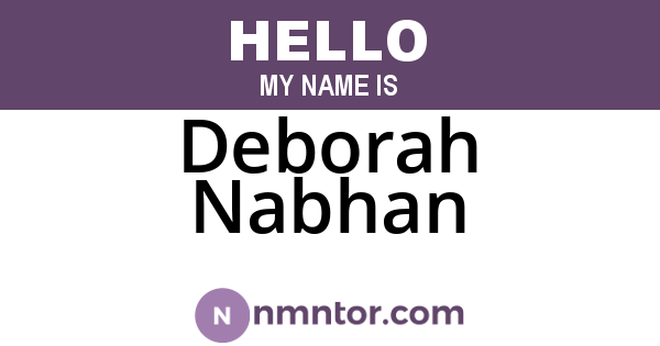 Deborah Nabhan