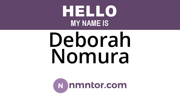 Deborah Nomura