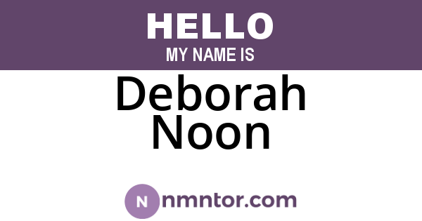 Deborah Noon