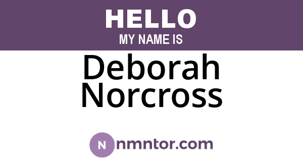 Deborah Norcross