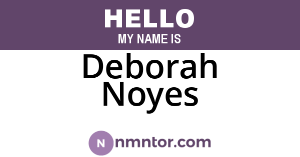 Deborah Noyes