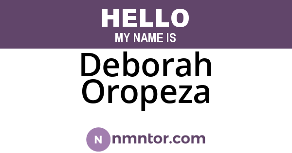 Deborah Oropeza