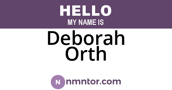 Deborah Orth