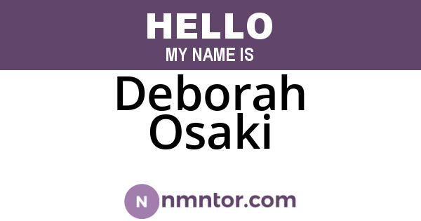 Deborah Osaki
