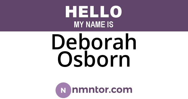 Deborah Osborn