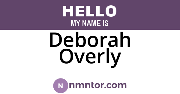 Deborah Overly