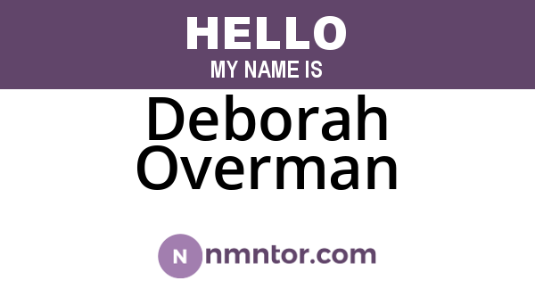 Deborah Overman