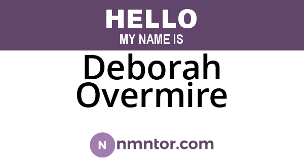 Deborah Overmire