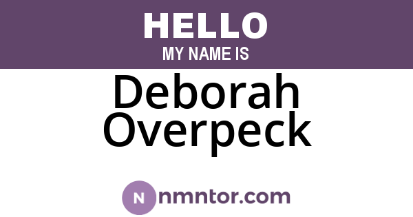 Deborah Overpeck
