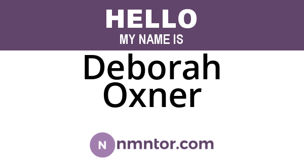Deborah Oxner