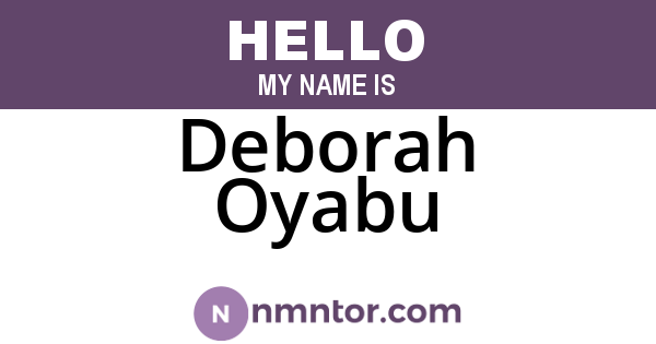 Deborah Oyabu