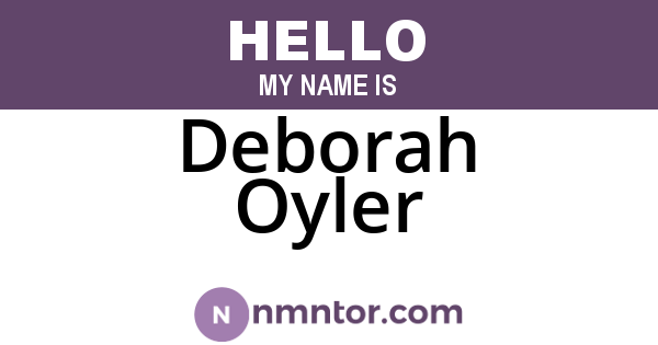 Deborah Oyler
