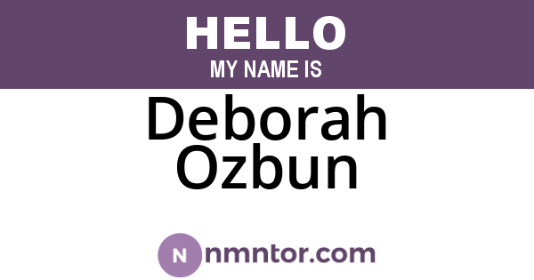Deborah Ozbun