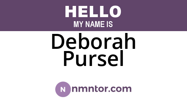 Deborah Pursel