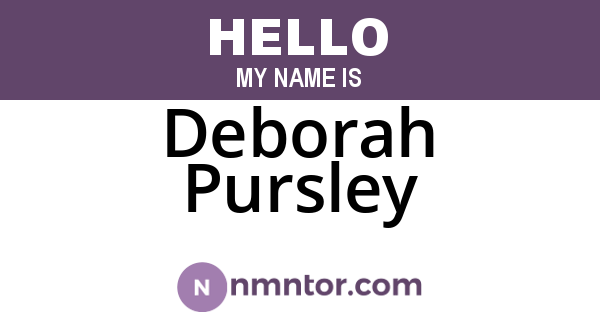 Deborah Pursley