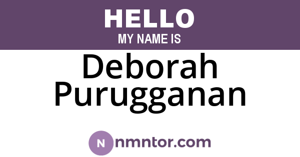 Deborah Purugganan