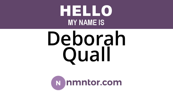 Deborah Quall