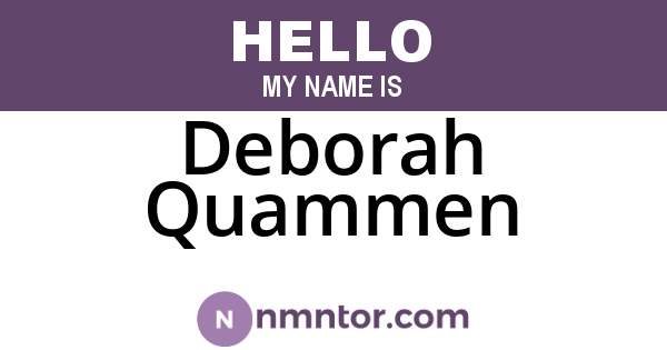Deborah Quammen
