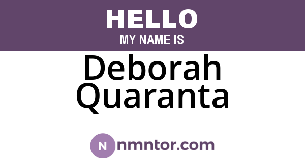 Deborah Quaranta