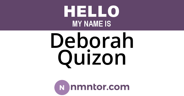 Deborah Quizon