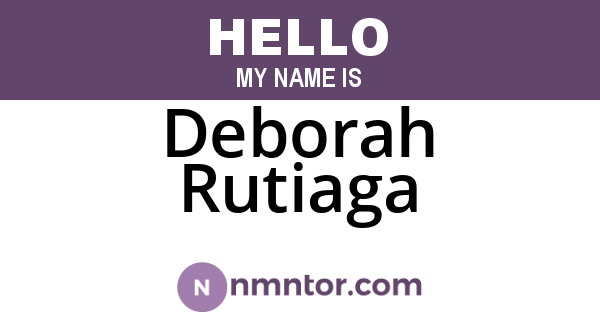 Deborah Rutiaga