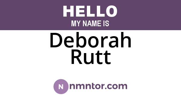 Deborah Rutt