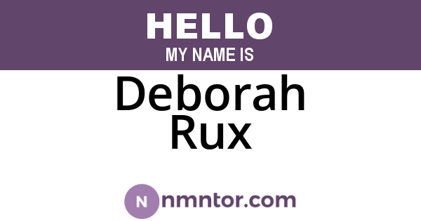Deborah Rux