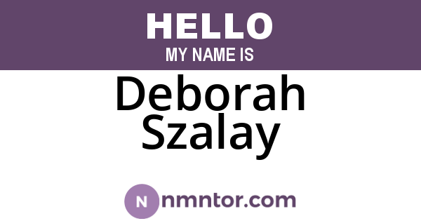 Deborah Szalay