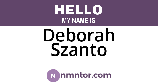 Deborah Szanto