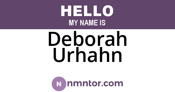 Deborah Urhahn
