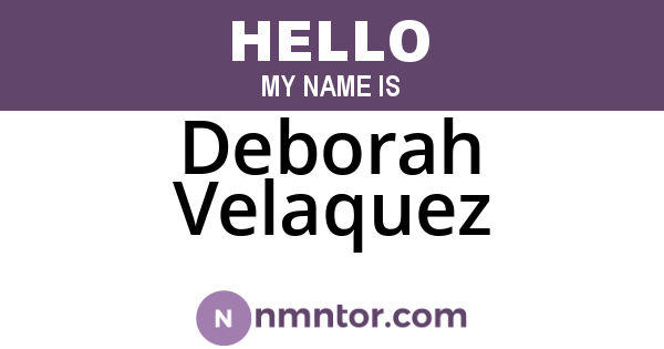 Deborah Velaquez