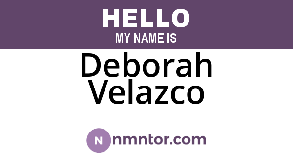 Deborah Velazco