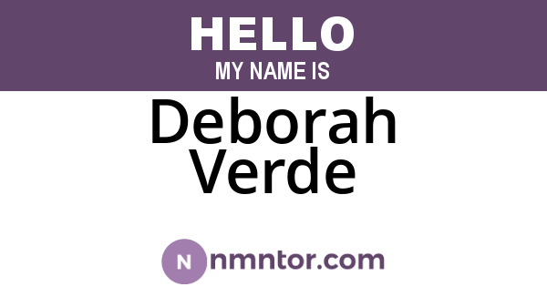 Deborah Verde
