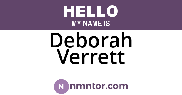 Deborah Verrett