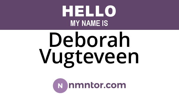 Deborah Vugteveen