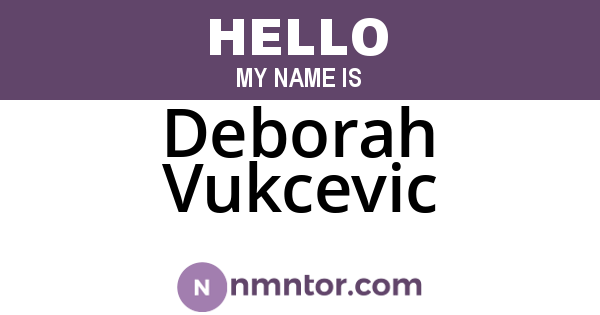 Deborah Vukcevic