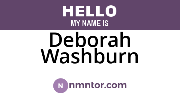 Deborah Washburn